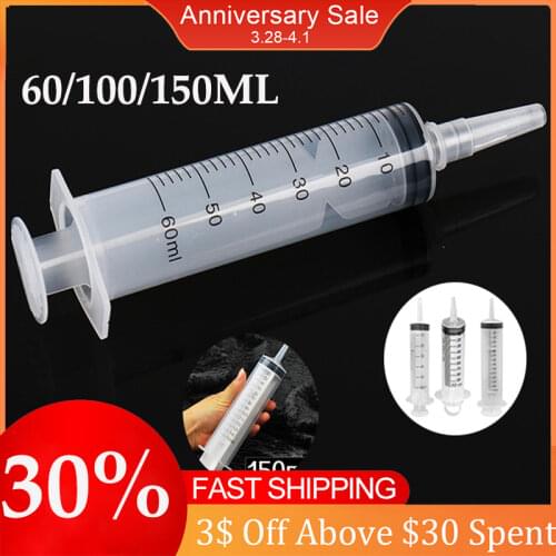 60/100/150 ML Reusable BBQ Meat Syringe Marinade Injector Poultry Chicken Flavor Syringe Health Measuring Feeding Tools