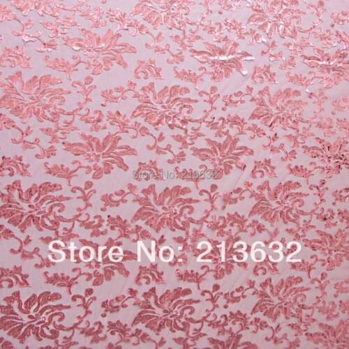 POz29 sewing machine white transparent network clothing embroidery fabric 5MM and silver beads and sequins embroidered cloth