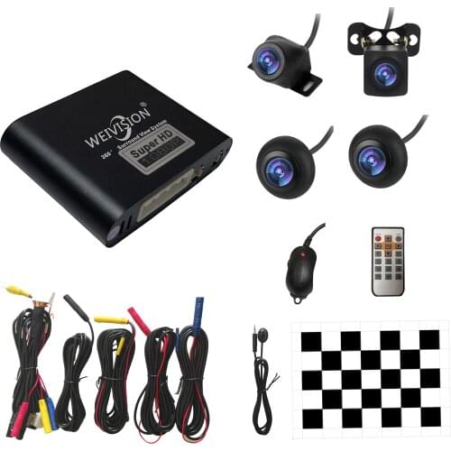 1080P HD 360 Bridview Surround Car Monitor System Panoramic View, All round View Camera system with DVR record USB for all car