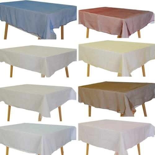 1.35x5m Organza Tablecloth For Long Rectangle Table Outdoor Wedding Reception table Christmas Birthday Party Bar Table Cloth