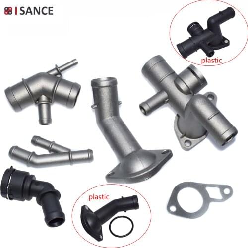 Coolant Radiator Water Hose Connector Flange Pipe 06A121121F 1J0121087E 1J0121087C For Audi A3 TT VW Golf Bora Beetle Jetta