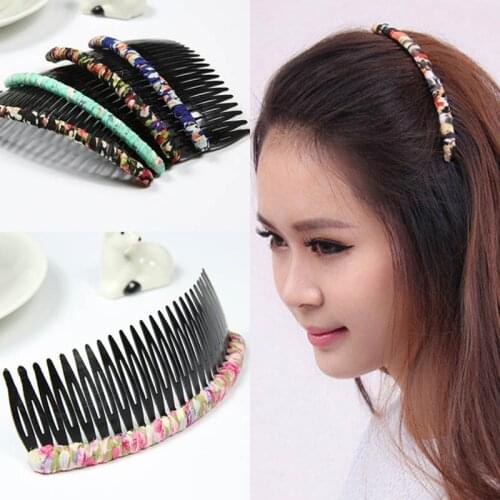 Cloth winding Plastic Disk Hair Bangs Comb Hairpin Hairclips women hair Pin Sticks accessories Styling Tools Headwear Headdress