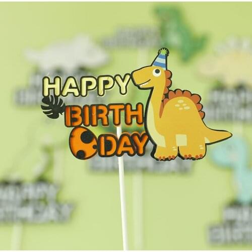 Cake Decoration Jungle Theme Birthday Cake Decoration Dinosaur Happy Birthday Cake Toppers for Baby Shower Boy`s Birthday