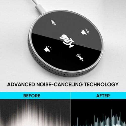 360° Omnidirectional Mic, One-Key Button Mute Compatible with Mac OS/Windows for Skype,Video Meeting, On-line Chatting