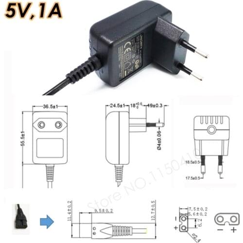 High Quality Hair Clipper Charger 5V 1A Power Adapter for Trimmer CHC-338/918/961/968/969/970/973/980 EU USA UK Plug European