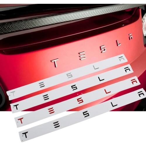 Car Back Trunk Original Logo Replace English Letters Sticker For Tesla Model 3 Model X Model S Y Replace Emblem Styling Stickers