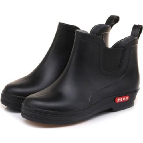 Rain Boots Short Tube Rain Boots Womens Adult Summer Low-cut Korean Fashion Rain Boots Non-slip Shoe Covers Rubber Shoes