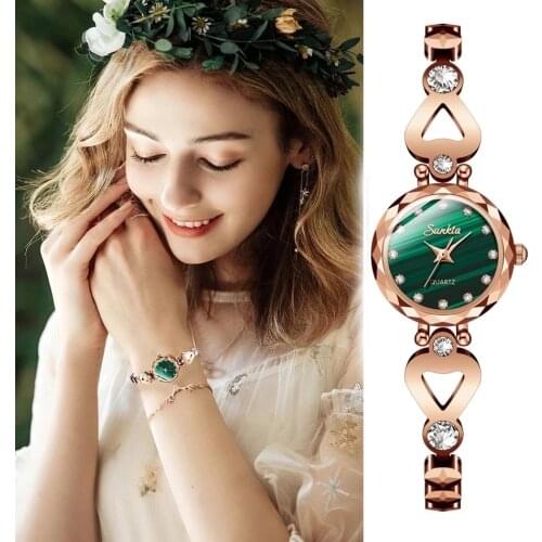 SUNKTA 2021 New Fashion Women Watches Top Luxury Brand Watch for Women Clock Gift Lady Waterproof Quartz Wristwatch Montre Femme