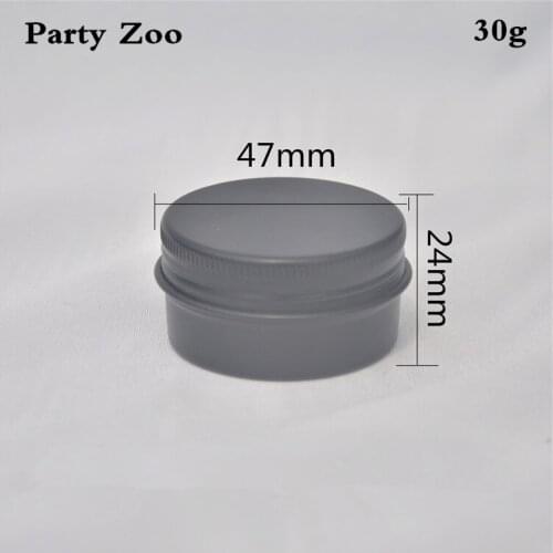 200 X Portable Silver/Black/Pink Round 30g Aluminum Tin Cans Cosmetic Cream Sample Jar Screw Thread Lid Wholesale