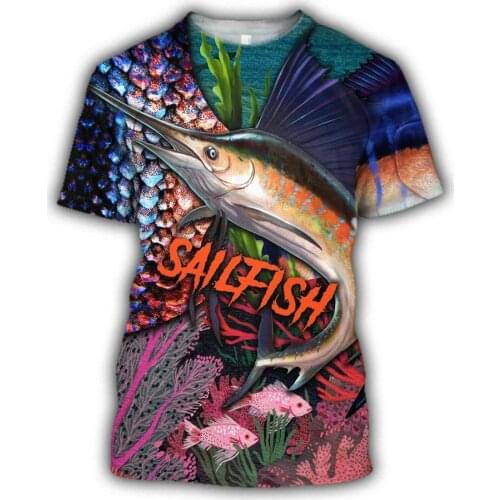 2020 New Fashion Men hoodies 3D Print t shirt New carp Fashion Animal Fishing Art t shirt tees shorts sleeve Apparel Unisex -7