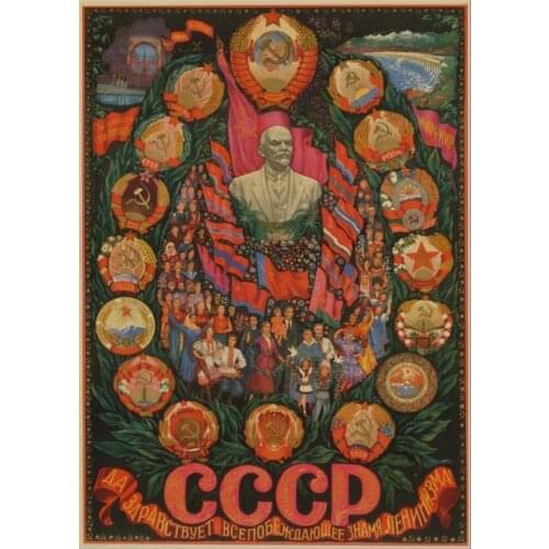 24style Choose Vintage Stalin of the Soviet Union old Art Film Print Silk Poster Home Wall Decor 24x36inch