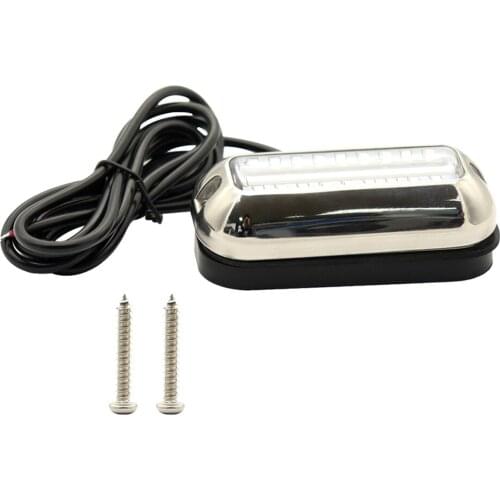 27LED Boat Lights, Waterproof IP68 Stainless Steel Underwater Pontoon Marine Light Stern Boat Navigation Lights