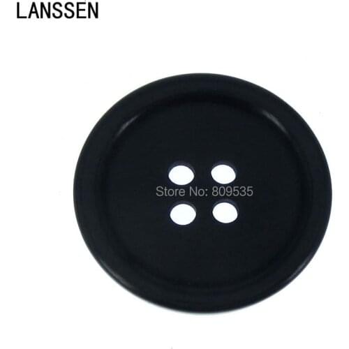 30pcs 1" Black Resin Buttons Big Black Buttons Fit Sewing Garments Scrapbooking Crafts Accessories 25mm