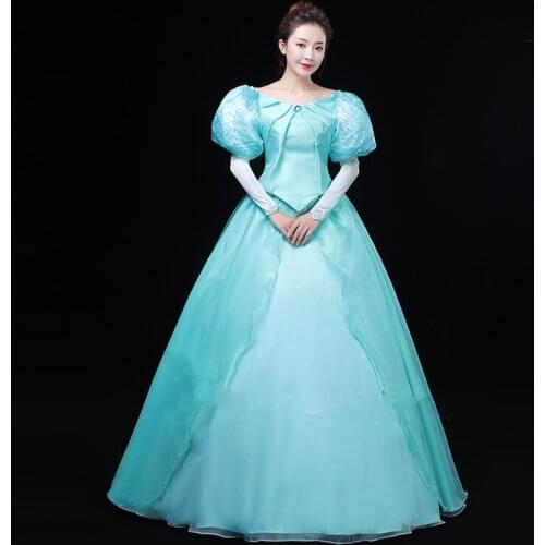 Ariel Princess Top Quality Fashion Cosplay Costume Dress For Halloween Party Costumes Custom-Made