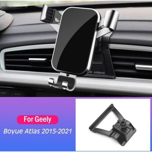 Car Mobile Phone Holder Mounts GPS Stand Gravity Navigation Bracket For Geely Atlas Boyue 2015 2016 2017 2018 2019 2020 2021