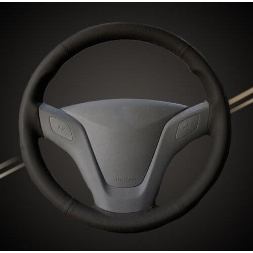 Car Braid On The Steering Wheel Cover for Chevrolet Sail 2010-2014 DIY Auto Steering Wheel Covers Interior Accessory Car-styling