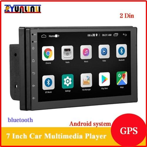 YUNLINLI 2 Din 7 Inch Car Multimedia Player HD Screen Car Monitor Car Stereo Radio With GPS Reversing Image Function Android 8.1