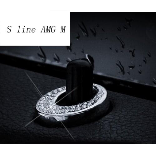 Car Styling Auto door pin decoration covers Sticker Interior Bolt circle trim For Mercedes Benz A GLA CLA Class W176 X156 C117