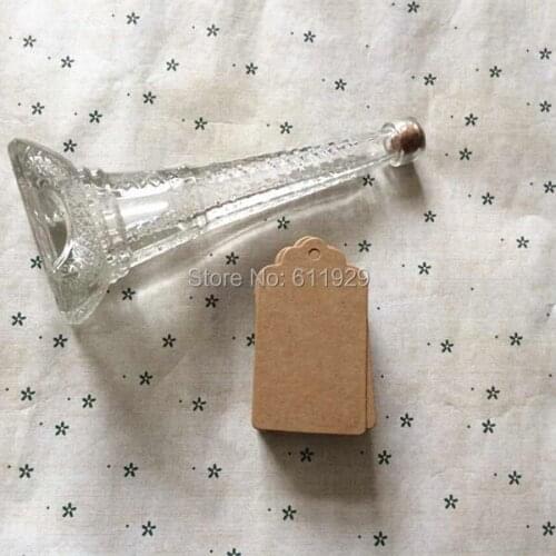 Free shipping 4x8CM,400pcs a lot blank kraft paper hang tag,DIY gift tag/custom clothing printed tag/shape cutting labels/brand