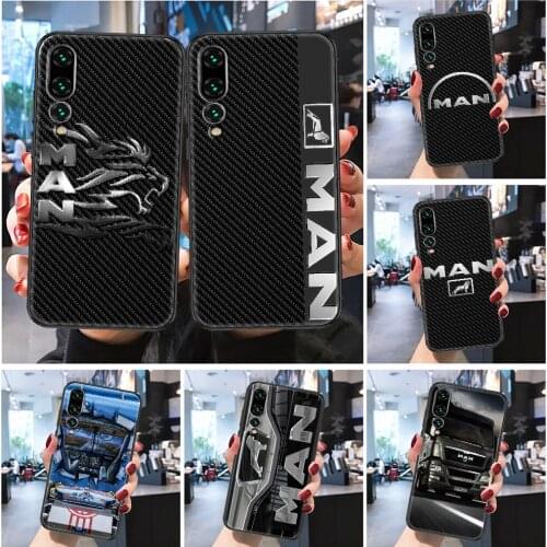 Man Truck logo Phone case For Huawei Honor 6 7 8 9 10 10i 20 A C X Lite Pro Play Frosted black trend hoesjes art back luxury