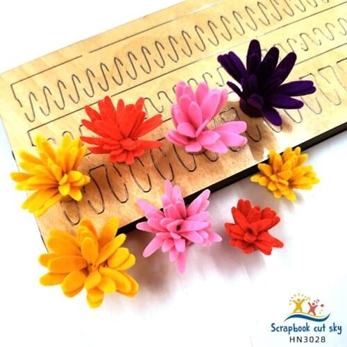Curl Flowers DIY HN3028 Muyu Wooden Mold Cutting Dies Scrapbook Dies Suitable For Market General Machines