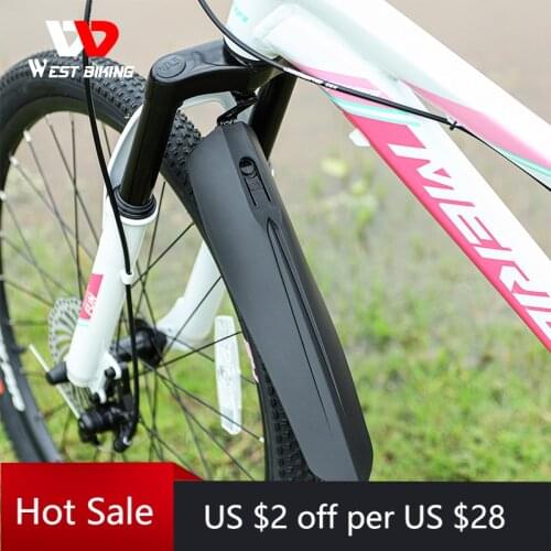 WEST BIKING Bike Mudguard Extra Length Width Front /Rear MTB Mountain Road Bicycle Fender Lightweigt 22-24inch Cycling Fenders