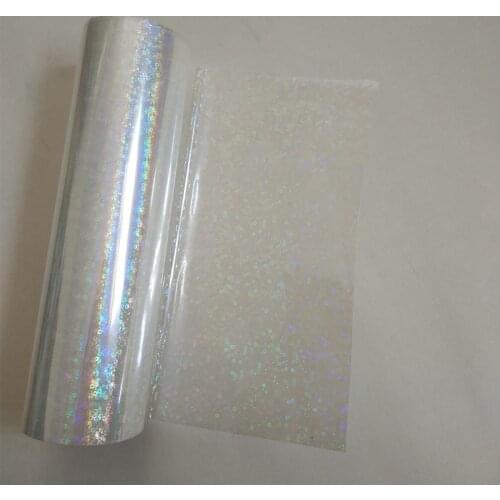 Holographic foil transparent Small circle Y06 stamping foil hot press on paper or plastic heat stamping film