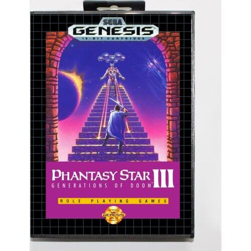 Phantasy Star III 16bit MD Game Card For Sega Mega Drive/ Genesis with Retail Box