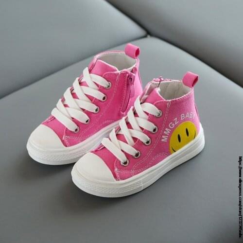 Ins canvas shoes childrens non-slip soft sole casual shoes sports shoes student running toddler shoes birthday gift