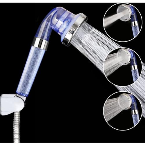 Ionic Shower Head 3 Mode Function Spray Filtered Handheld Showerhead Anion Energy Ball Purifies Water Shower Remove Chlorine