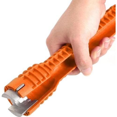 8 In 1 Sink Wrench For Basin Flume Kitchen Bathroom Sink Faucet Anti-slip Pipe Key Multifunctional Plumbing Repair Hand Tool