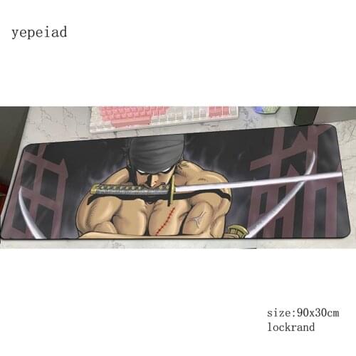 One Piece mouse pad gamer locrkand mousepad 90x30cm rubber desk mat esports gaming accessories pc game keyboard mats oversized