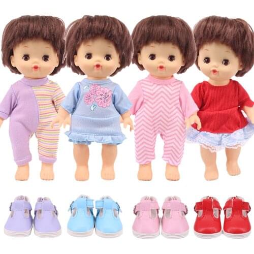Doll Clothes Cotton Doll Pajamas Canvas Shoes 2Pcs/Set For 25Cm Mellchan Baby Nenuco Doll Hermanita Baby Gifts To Our Generation