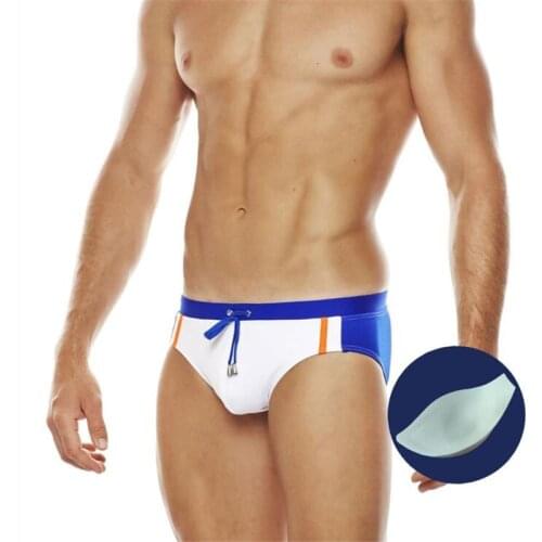 Summer Swimwear Men Swimsuit Maillot De Bain Boy Swimming Trunks Low Waist Push Pad Bathing Brief Beach Wear Sexy Bikini Surf