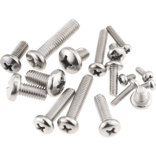M2 M2.5 M3 M4 M5 M6 DIN7985 GB818 304 Stainless Steel Cross Recessed Pan Head Screws Phillips Screws