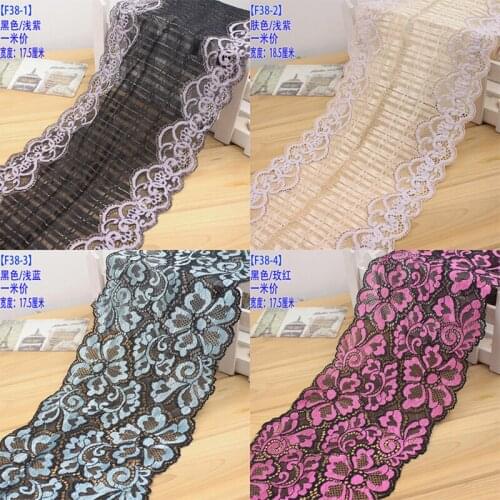 5Yards Sewing Material DIY Craft Lace Trimming Elastic Appliques Cord Floral Mesh Lace Trim For Dresses Bridal Embellishments