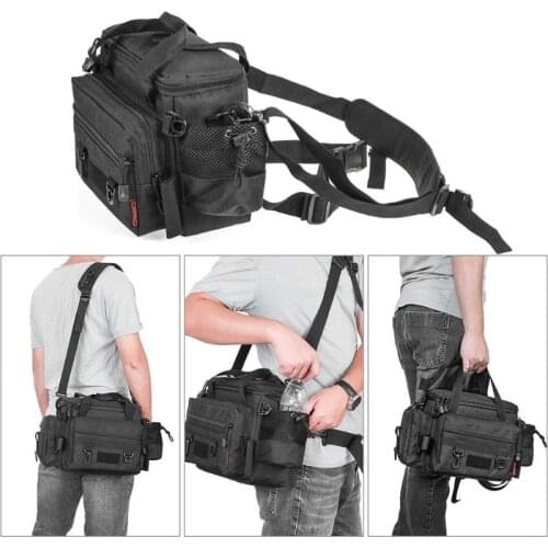 Multifunctional Waterproof Fishing Bag Outdoor Waist Shoulder Bag Case Reel Lure Storage Bag Fishing Tackle