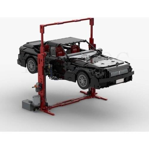 MOC-3054 Auto Repair Lift Adapter 1:8 Model Electric Lift Boy Gift Difficulty Plugging Technology Accepts