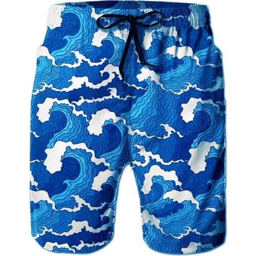 Men SwimmingTrunks Lucky cloud Males Surf Shorts 3d Print Gym Sexy Beach Shorts Board Shorts With Pocket Mesh Lining Pants