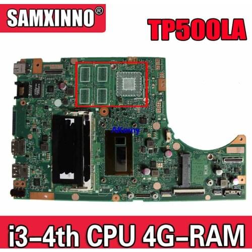 New Akemy TP500LN TP500LA GM Laptop motherboard For Asus TP500LA TP500LD TP500L original mainboard 4GB-RAM I3-4030U LVDS/EDP