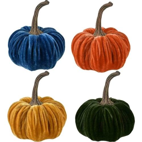 Pumpkin Plush Throw Pillows Soft Velvet Pillow Cushion Halloween Decor Wedding Christmas Home Decoration