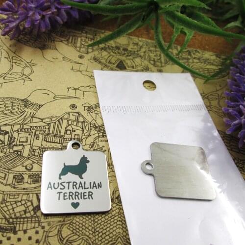 10pcs--"Australian Terrier"dog lover dog owner stainless steel charms more style for choosing DIY Charms pendants for necklace