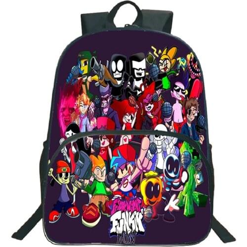 Friday Night Funkin backpack Teenage School Backpack Student Book Bags Boys Girls Schoolbag Hiking Knapsack Laptop Rucksack