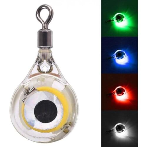 LED Fishing Attracting Fish Lures Light Deep Drop Underwater Eye Shape Luminous Fishing Bait Lamp