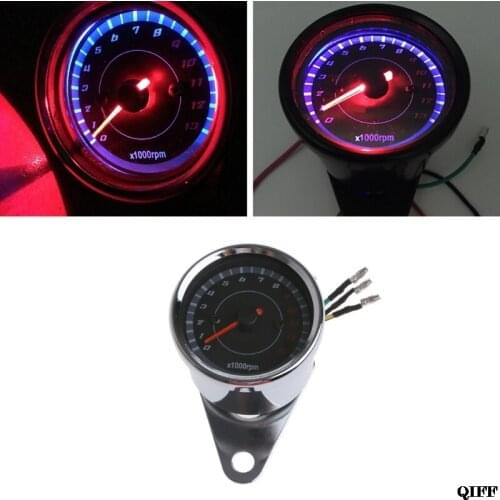 Universal LED Motorcycle Tachometer DC 12V Meter 13K RPM For Honda Yamaha Suzuki May06