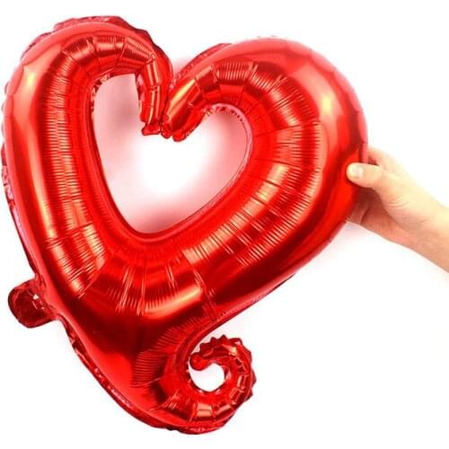 10pcs Hollow Heart Balloon 18inch foil globos happy birthday party supplies valentines day wedding decoration hook love ballons