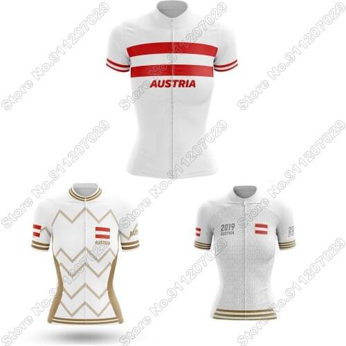 Austria Women 2021 Cycling Jersey Short Sleeve Summer Cycling Clothing Road Bike Shirts Bicycle Tops MTB Wear Uniform Maillot