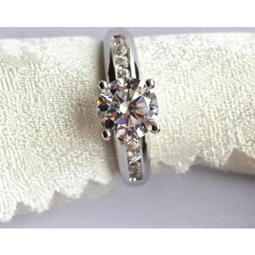 Fashion Jewelry Wedding Ring 8.0mm Cubic Zirconia for Women R053J