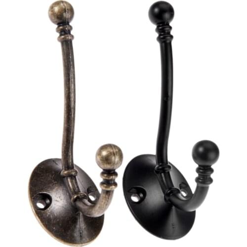 1pc Wall Hanging Hook Vintage Bronze Hook Rustic Key Coat Bag Hat Hanger Wall Hook Furniture Hardware