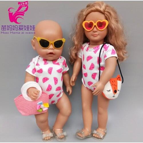 18-inch summer swimsuit suit suitable for 43cm baby doll one-piece suit doll accessories